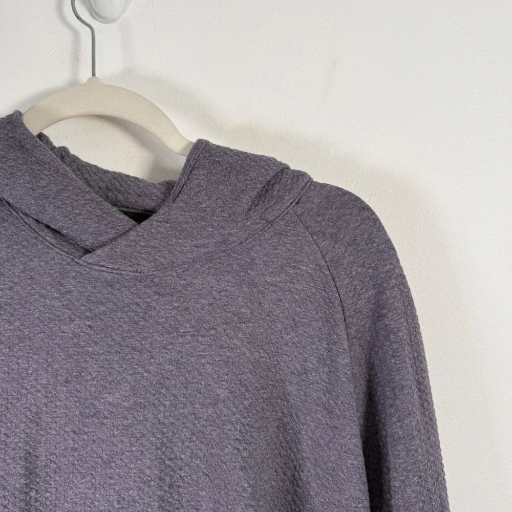 Lululemon At Ease Hoodie Mens Medium Purple Textured Pullover Athleisure Gym